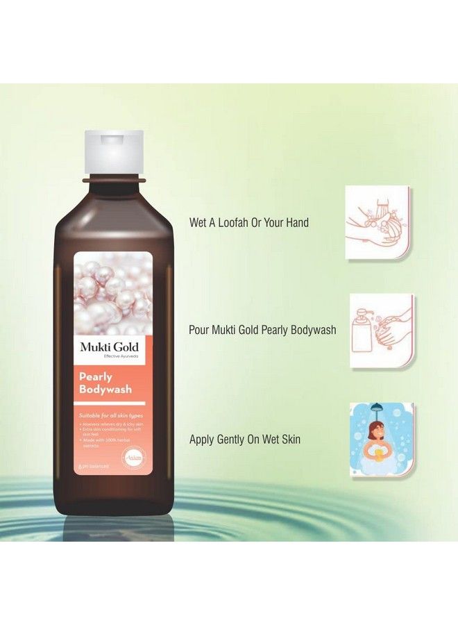 Axiom Mukti Gold Pearly Body Wash Made With Herbal Extracts Aloevera Relieves Dry & Itchy Skin With Extra Skin Conditioning Useful For All Skin Types Soft Skin Feel 250Ml - Image 5