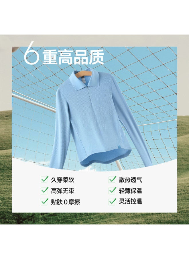 Beneunder New Half-Zip Polo Collar Base Layer Top For Women, Slim-Fit, Versatile, Simple And Stylish, Soft And Skin-Friendly - Image 3