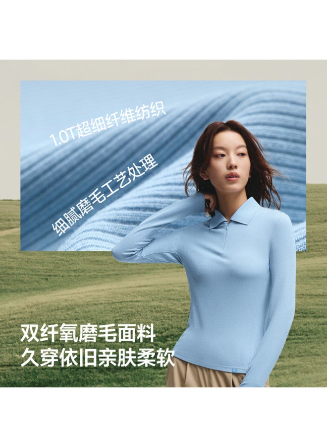 Beneunder New Half-Zip Polo Collar Base Layer Top For Women, Slim-Fit, Versatile, Simple And Stylish, Soft And Skin-Friendly - Image 4