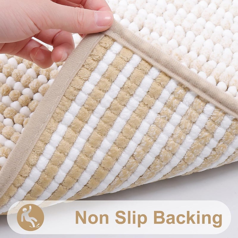 Ofrdncy Luxury Bathroom Mat Rug,50x120cm Extra Soft and Absorbent Microfiber Bath Mat Rug, Non-Slip Plush Shaggy Bath Carpet, Machine Wash Dry (Brown） - Image 4