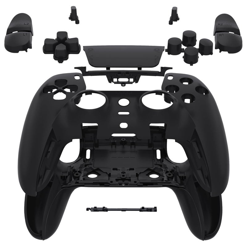 eXtremeRate Full Set Shell with Buttons Touchpad Cover Compatible with ps5 Edge Controller Black Custom Replacement Decorative Trim Shell Front Back Plates Compatible with ps5 Edge Controller - Image 2