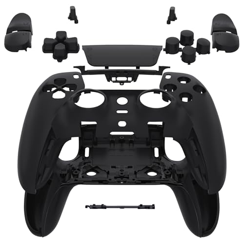 eXtremeRate Full Set Shell with Buttons Touchpad Cover Compatible with ps5 Edge Controller Black Custom Replacement Decorative Trim Shell Front Back Plates Compatible with ps5 Edge Controller - Image 1