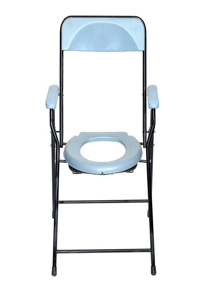 SMARTCARE Durable Aluminium & Mild Steel Folding Commode Chair - Lightweight, Portable, and Pot-Free Design for Homecare and Mobility Assistance - Image 4