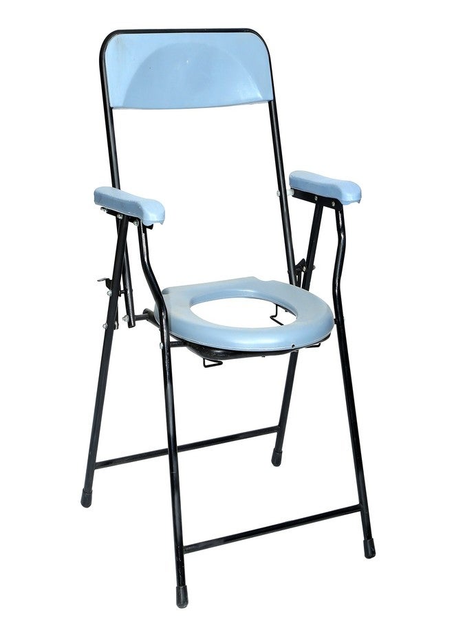 SMARTCARE Durable Aluminium & Mild Steel Folding Commode Chair - Lightweight, Portable, and Pot-Free Design for Homecare and Mobility Assistance - Image 3