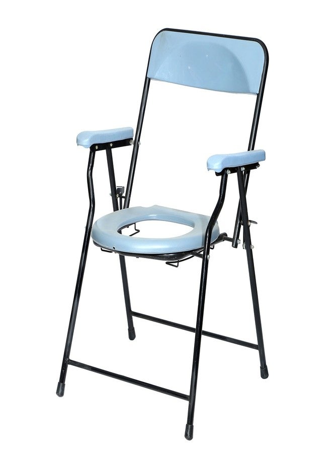 SMARTCARE Durable Aluminium & Mild Steel Folding Commode Chair - Lightweight, Portable, and Pot-Free Design for Homecare and Mobility Assistance - Image 1
