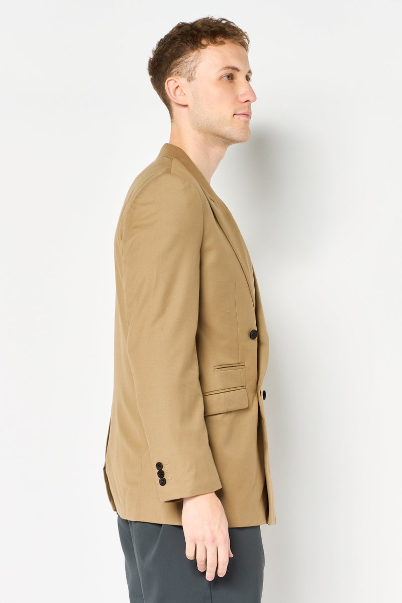 Selected Homme Men Fashion Fit Solid Casual Blazer, Taupe - Image 3