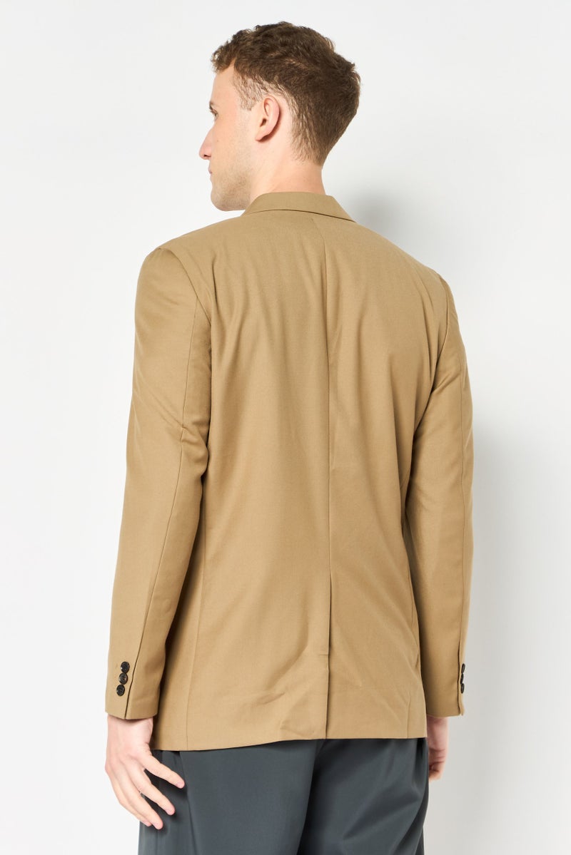 Selected Homme Men Fashion Fit Solid Casual Blazer, Taupe - Image 4