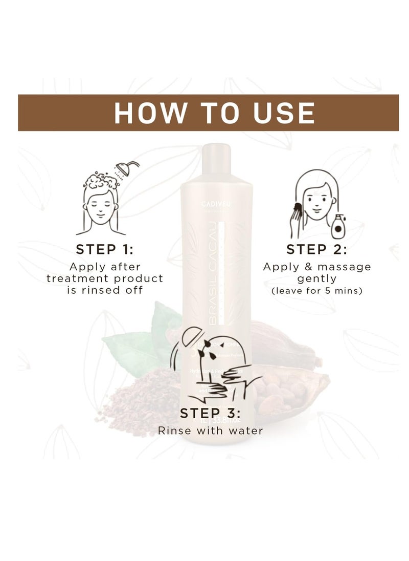 Brasil Cacau Brasil Cacau Deep Moisturizing Mask Step 3 - 300ml for Ultimate Hydration, Frizz Control, and Silky Smooth Hair  - Image 4