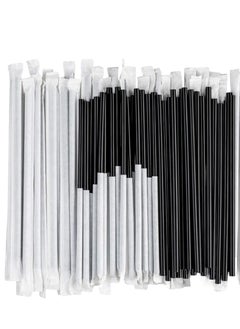 Lavish LAVISH 100-Piece long Individually Wrapped Disposable Plastic Drinking Straws 24 cm  - Image 1