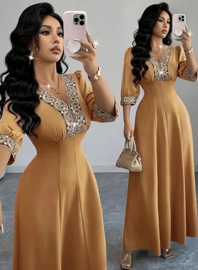 تايك تو Women'S Solid Color Slim Fit Dress