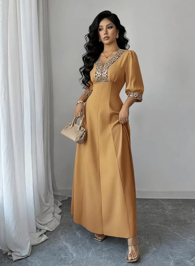 تايك تو Women'S Solid Color Slim Fit Dress