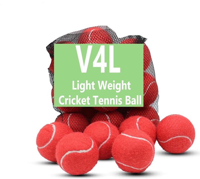 V4L Multifunctional Red Balls for Tennis and Cricket - Perfect for Age upto 12year pack of 3 - Image 1