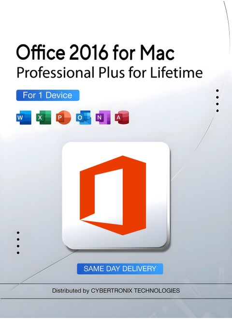 Microsoft Office 2016 for Mac | Professional Plus | Lifetime Subscription for 1 Device | Digital License