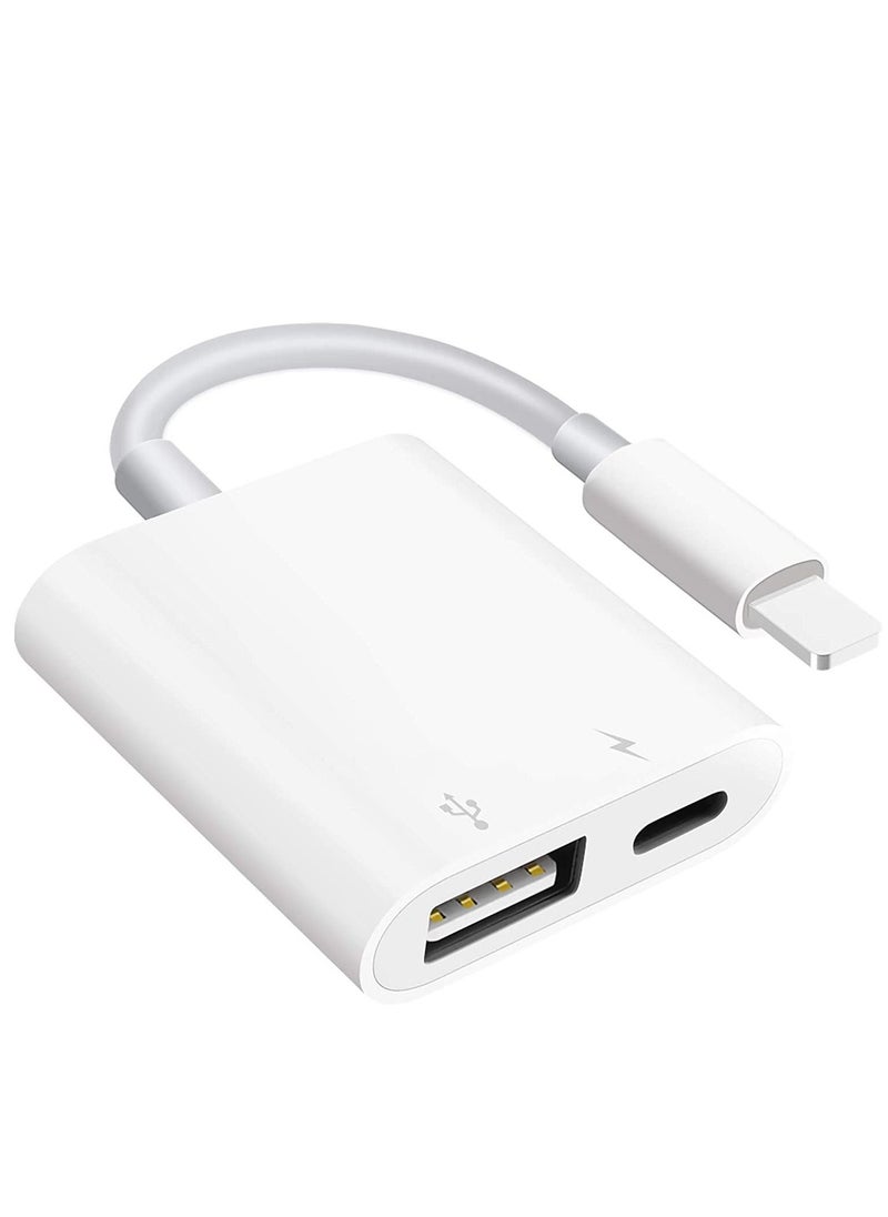ELTRAZONE iPhone iPad, iPad to USB Adapter Plug and Play Support Card Reader  - Image 1