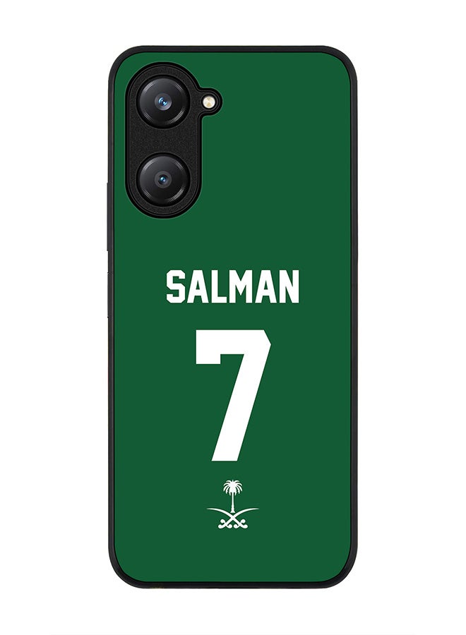 Stylizedd Rugged Black edge case for Vivo Y28s 5G / Vivo Y18 4G /Vivo Y03 4G, Slim fit Case Flexible Cover - Football Team - Saudi Arabia, Player Name - Salman - Image 1
