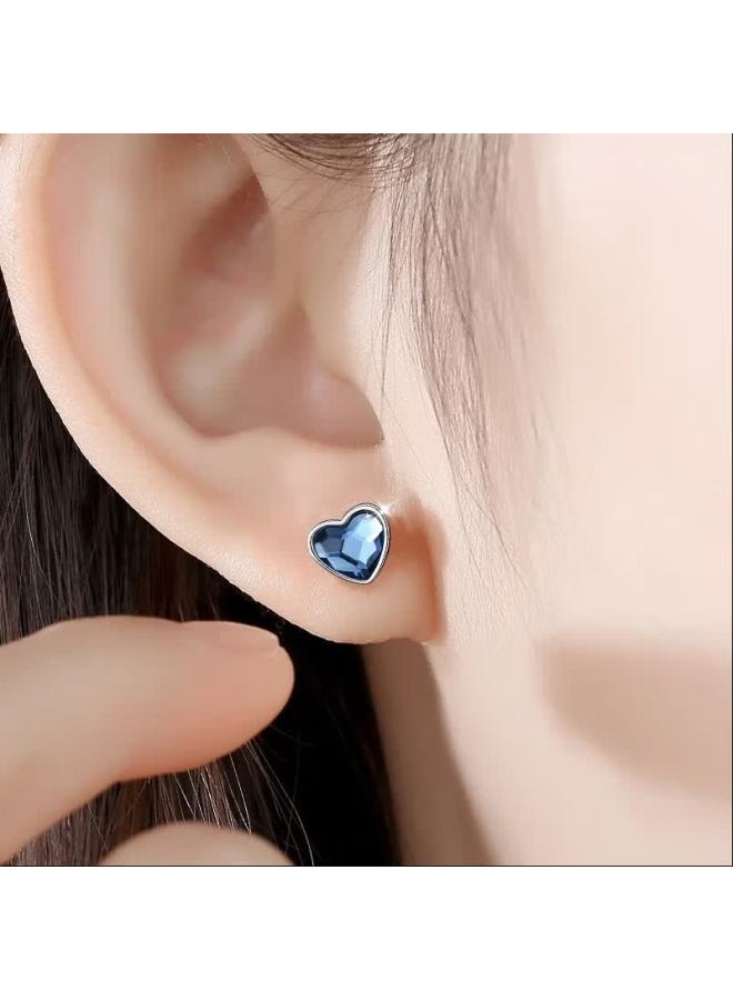 Manhe S925 Silver Stud Earrings For Women, New Style, Birthday Gift For Wife, Girlfriend - Image 1