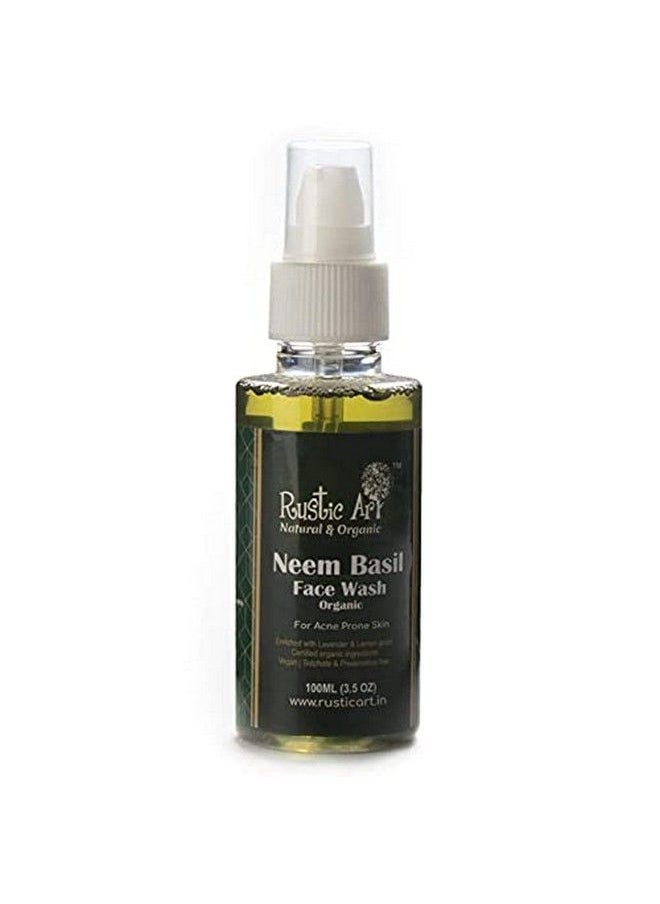 Rustic Art - Neem Basil Face Wash & Concentrate For Deep Cleansing ; Antibacterial Antifungal Pack - Image 1