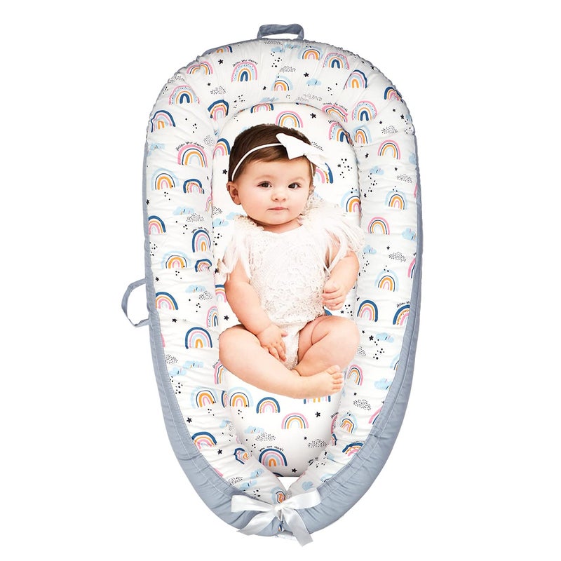 EAQ Baby Nest Pod for Newborn,Baby Sleep Pod Soft Breathable 100% Cotton Napping or Traveling for 0-12 Months,Travel & Baby Essential Gift for Newborn - Image 1
