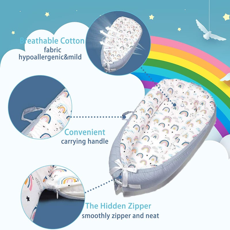 EAQ Baby Nest Pod for Newborn,Baby Sleep Pod Soft Breathable 100% Cotton Napping or Traveling for 0-12 Months,Travel & Baby Essential Gift for Newborn - Image 2