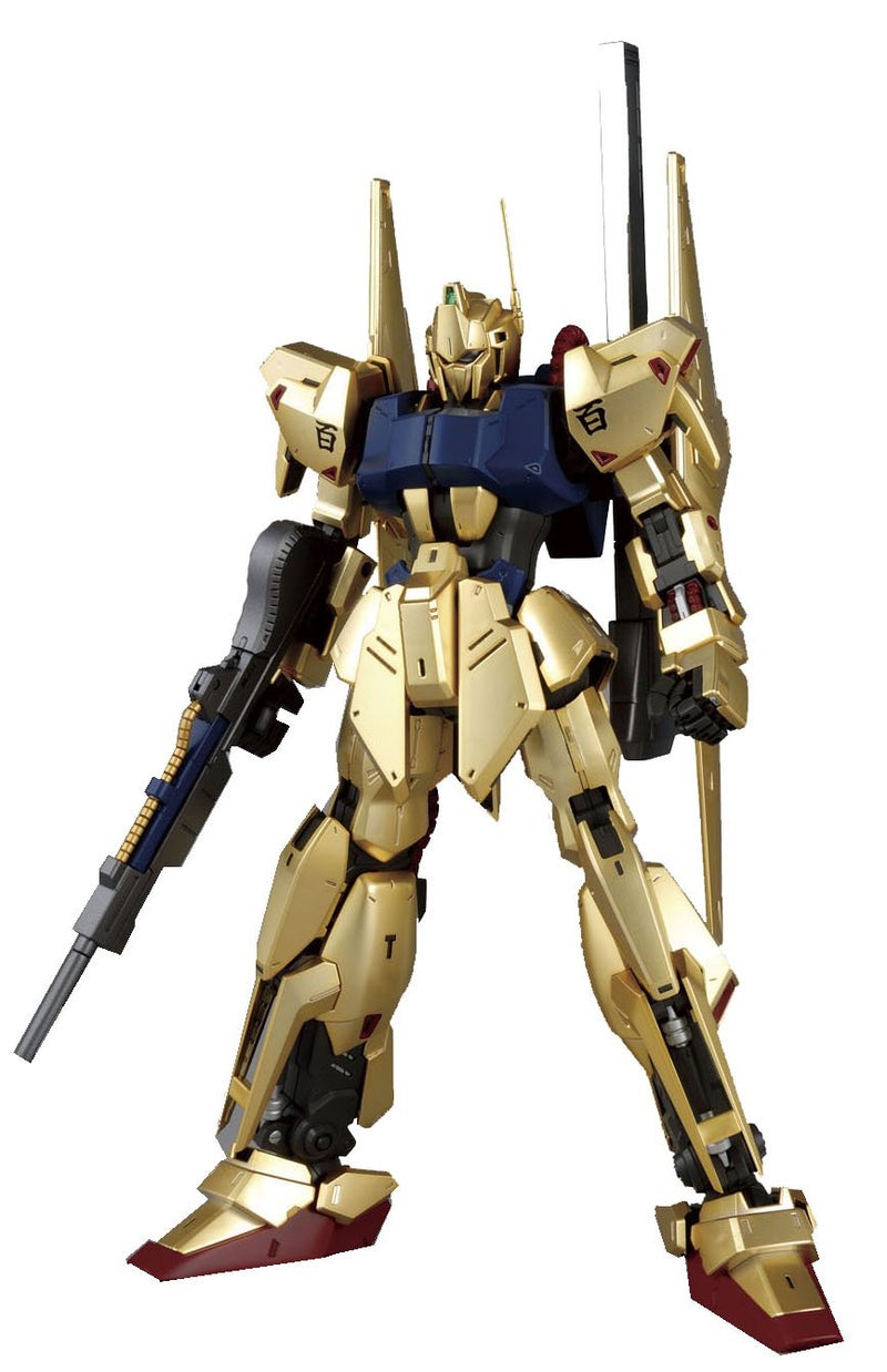 BANDAI SPIRITS Bandai Hobby MG 1/100 Hyaku-Shiki Version 2.0 "Zeta Gundam Model Kit, Black, Medium - Image 1