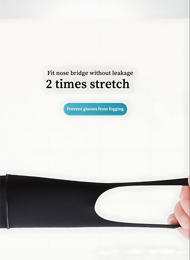 نيونيكس 3 قطع قابلة لإعادة الاستخدام مجموعة قناع قطني من القماش القابل لإعادة الاستخدام ، قناع حرير قابل للغسل من الحرير الثلجي ثلاثي الأبعاد ، حماية من الغبار والأشعة فوق البنفسجية ، مناسبة لركوب الدراجات والتخييم والسفر والرياضة - Image 5