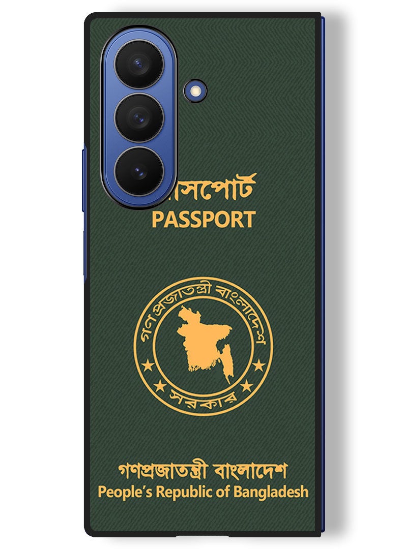 Theodor Case Compatible with Samsung Galaxy Z Fold 7 - 8 Inch Protection Shockproof Bumper Cover Bangladesh Passport - Image 1