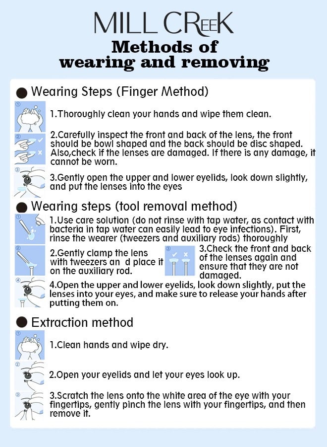 Mill creek color contact lenses 14.5MM hydrogel lenses can be used for 12 months 1 pair of 2 brown glasses - Image 5