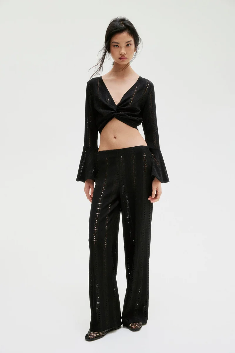 H&M Lace jersey trousers