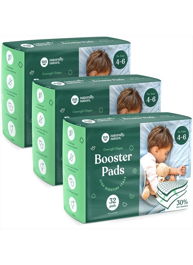 Naturally Nature Superior Leak Protection, Naturally Nature Overnight Diaper Booster Pads with Adhesive for Pull-on & Regular Diapers, Trusted by Parents to Help with Nighttime Leaks, Boys & Girls, 96 Pads  - Image 1