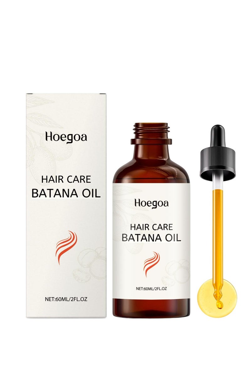 HOEGOA Raw Batana Oil for Hair Growth Organic, Essential Oil For Strengthens Hair, Reduce Hairs Loss and Improve Scalp Health for Men and Women, 60ml/2fl oz - Image 1