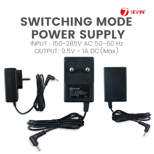7-Seven 7SEVEN® DC 9.5v 1Amp Power Adapter for Ca sio Keyboard Suitable SA LK CTK WK XW CT Series Gadget Devices with Length of 100cm Wire Cord Ensure Pin Dimension Before Buy Reference of Catalogue Image - Image 4