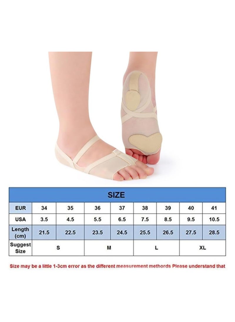 SYOSI - Dance Foot Undies Dance Foot Thongs Anti-Slip Ballet Dance Pointe Shoe Socks Protector Cushion Professional Thong Toe Paws Grip Shoes Pads Women Lyrical Shoes Relief Foot Pain L - Image 1