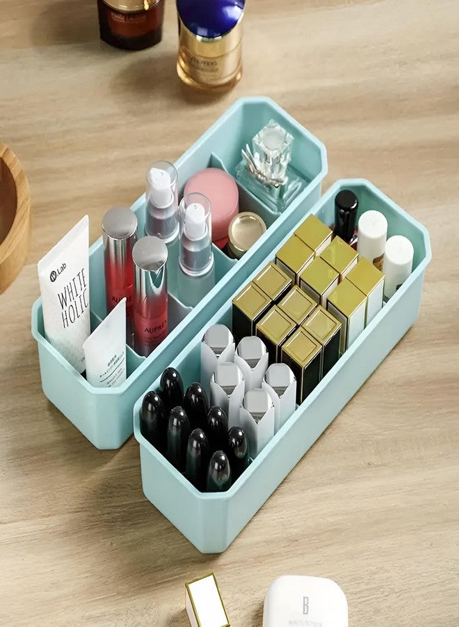 Nibbler Drawer Organizers for Underwear, Socks, Bras, Ties, Undergarments, and Scarves - Closet Storage Dividers for Household Use Wardrobe Storage Box Set of 3 (Multicolor), Plastic (3 Pcs) - Image 3