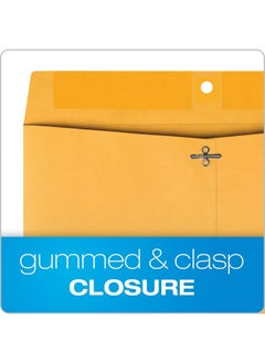 Quality Park 12 X 151/2 Clasp Envelopes Clasp And Gummed Closures For Oversized Papers Drawings Or Posters 32 Lb Kraft Paper 100/Box (Qua37810)  - Image 3