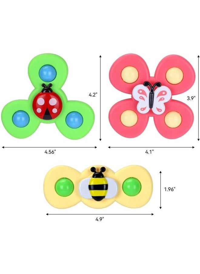 Suction Cup Spinner Toys,Dimple Suction Toy with Silicone Bubbles Release Stress and Anxiety Kids for Bath and Window,Suction Cup Fidget Spinner Baby Toys for 1 Years Old (Suction Cup Spinner)  - Image 2