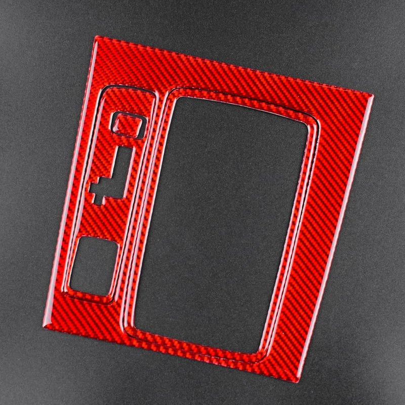 JUPIZEUS Carbon Fiber Gear Shift Panel Cover Sticker for Mazda 6 (2016-2017.5) - Red - Image 5
