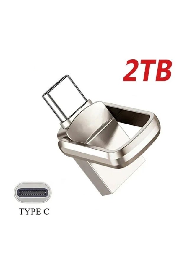 Mini USB 3.2 Type C and Type Flash Drive for Storage Expansion, Photo Backup for iPhone 15, up to 130MB/s, Metal Case and Design - Image 1