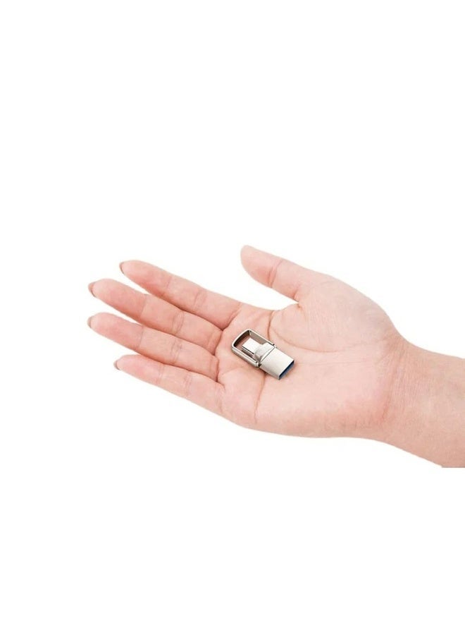 Mini USB 3.2 Type C and Type Flash Drive for Storage Expansion, Photo Backup for iPhone 15, up to 130MB/s, Metal Case and Design - Image 2