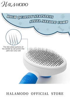 Pet Brush for Cats & Dogs Self-cleaning Cat Brush & Dog Brush Puppy Brush Pet Hair Grooming Easy Removes Loose Undercoat Fine Needle - pzsku/Z43C4E76D3409D2624E62Z/45/_/1735347956/13491353-fc62-4da4-89c7-b4e801dc76f2