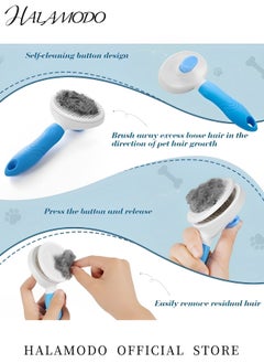 Pet Brush for Cats & Dogs Self-cleaning Cat Brush & Dog Brush Puppy Brush Pet Hair Grooming Easy Removes Loose Undercoat Fine Needle - pzsku/Z43C4E76D3409D2624E62Z/45/_/1735347958/6ab8e2c9-230e-4618-9fe7-fb433a9ab474