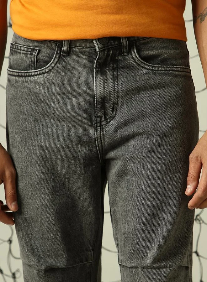 Hubberholme Men Grey Jeans - Loose Fit for Effortless Style
