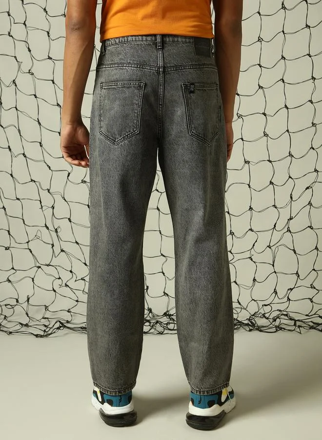 Hubberholme Men Grey Jeans - Loose Fit for Effortless Style