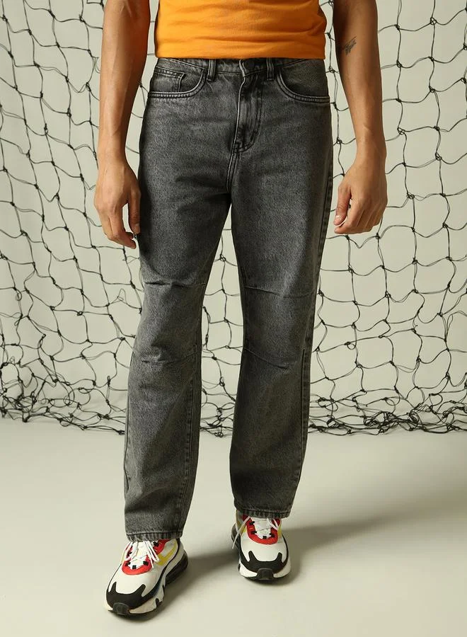 Hubberholme Men Grey Jeans - Loose Fit for Effortless Style