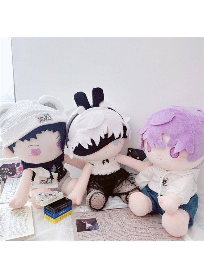 40cm Cotton Doll Sitting Posture Ichiban Baby Appreciation Clothes Suit Boy Dress Up Sweatshirt Vest Pants Hat-Specifications:40cm-Color:40cm Black Boxer Jeans  - Image 5