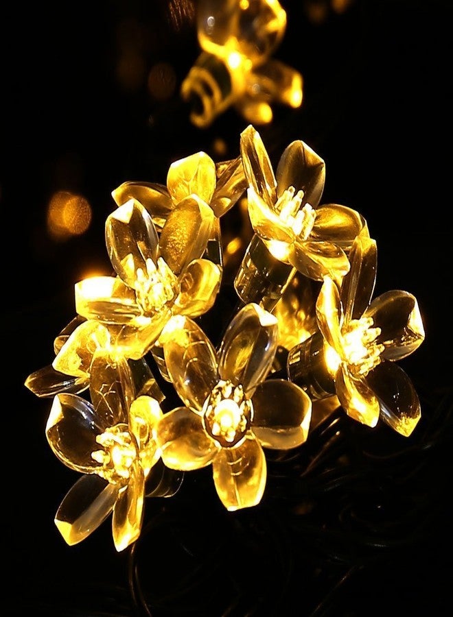 VELOCIOUS Flower String Lights 10ft 14 LED Warm Yellow Blossom LED Fairy Lights for Bedroom, Diwali Decoration Lights for Home, Wedding Party Balcony Wall Decor, Decorative Flower LED Light - Image 1