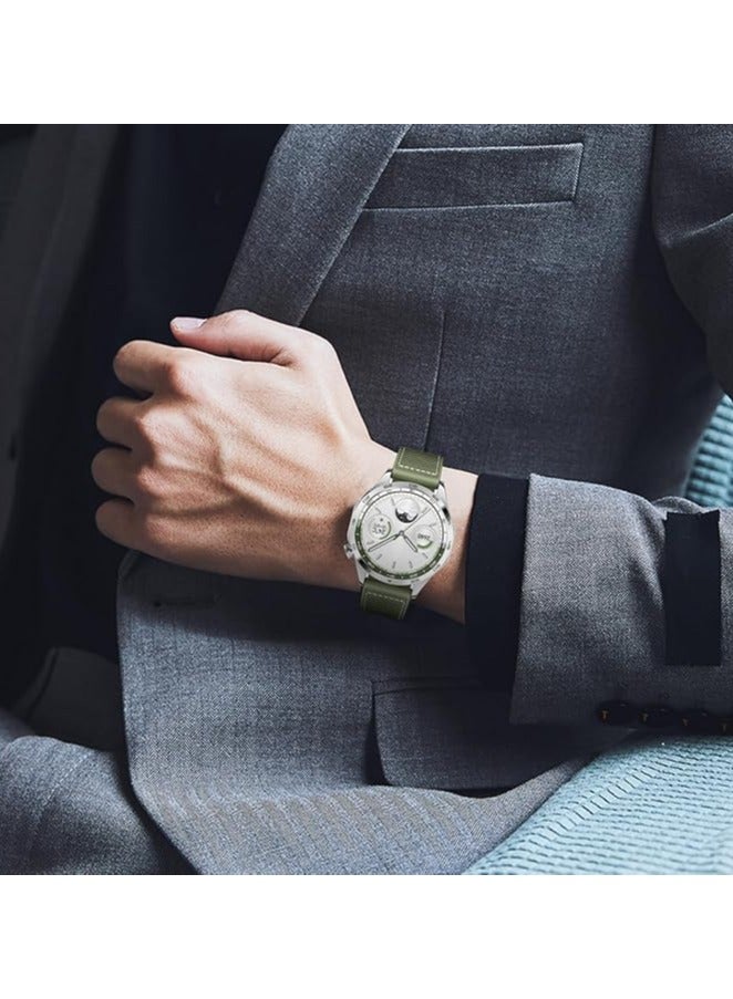 Strap Compatible with Xiaomi Redmi Watch 5 Active/Redmi Watch 5 Lite, 22mm For - Smart Watch Nylon Braided Silicone Composite Watch Strap,  GREEN - Image 5