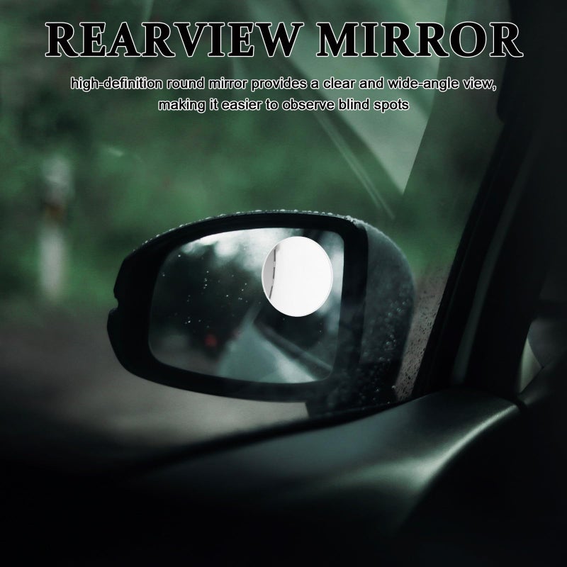 Frameless Round Convex Blind Spot Mirror with Suction Cup for Cars Trucks SUVs - Image 5