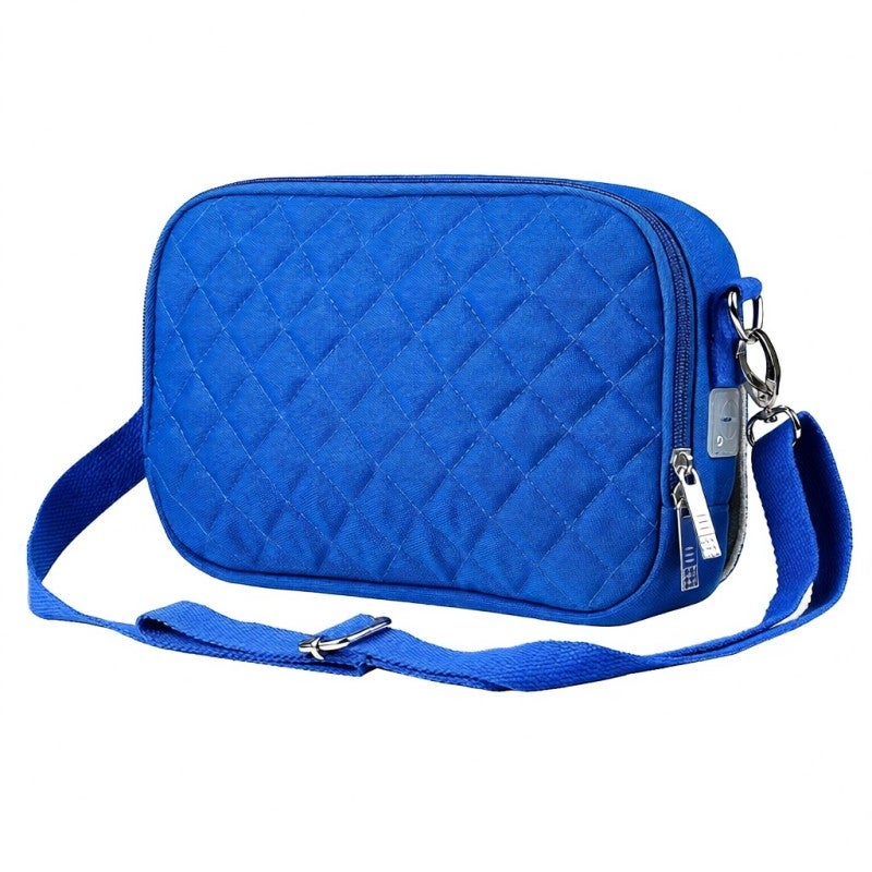 HAWEEL Electric Heating Bag Blue: 50-60°C Adjustable Temp, 4-Gear Timing, USB-Powered - Versatile Organizer Bag With 4 Pockets, Adjustable Strap for Travel Outdoor Office Use - Image 1