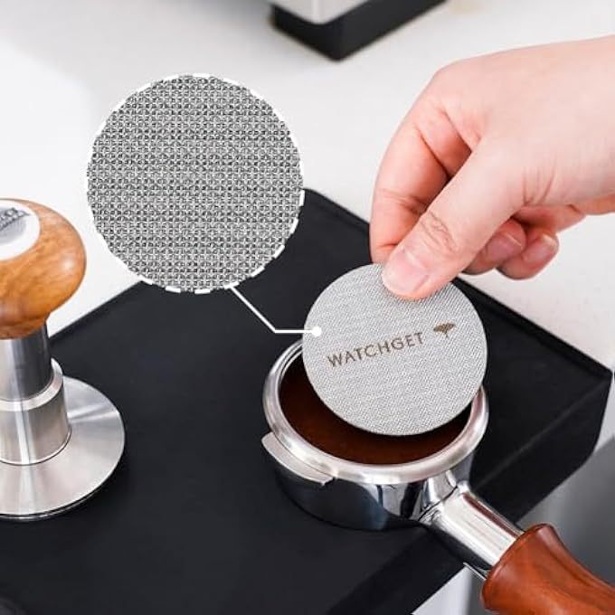 WATCHGET 51Mm Espresso Puck Screen Lower Shower Screen Espresso Filter For 51Mm Portafilter Filter Basket 1Mm Thickness 150m Coffee Filter 316 Stainless Steel Reusable Espresso Screen - Image 3