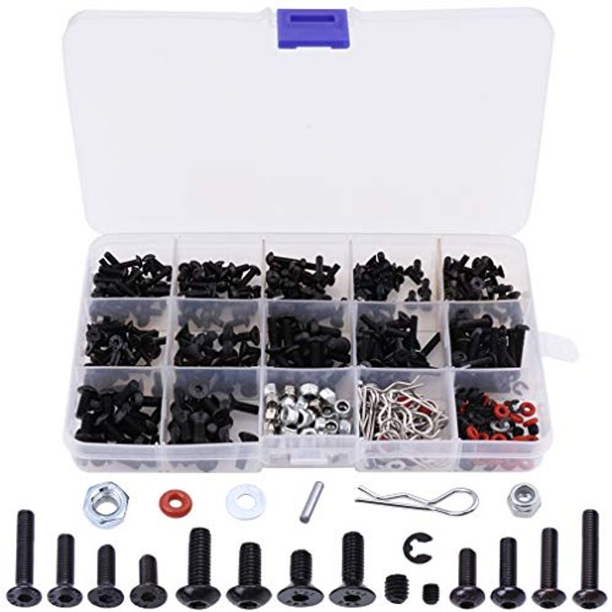 Hobbypark 500pcs Universal RC Screw Kit Screws Assortment Set, Hardware Fasteners for Traxxas Axial Redcat HPI Arrma Losi 1/8 1/10 1/12 1/16 Scale RC Cars Trucks Crawler - Image 4